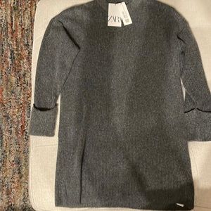 Zara kids dress, can be worn as sweater/dress for women /petite.